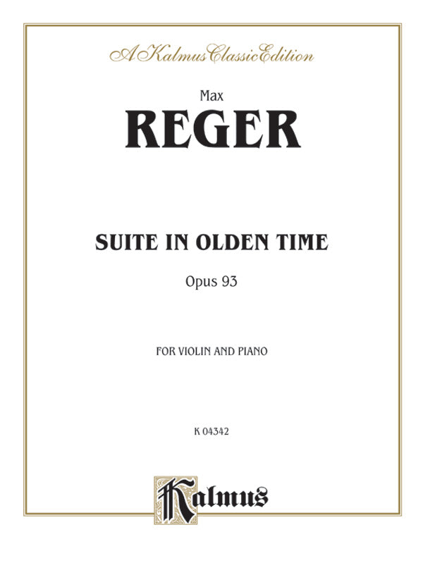 Suite in Olden Time, Opus 93 Cover Image