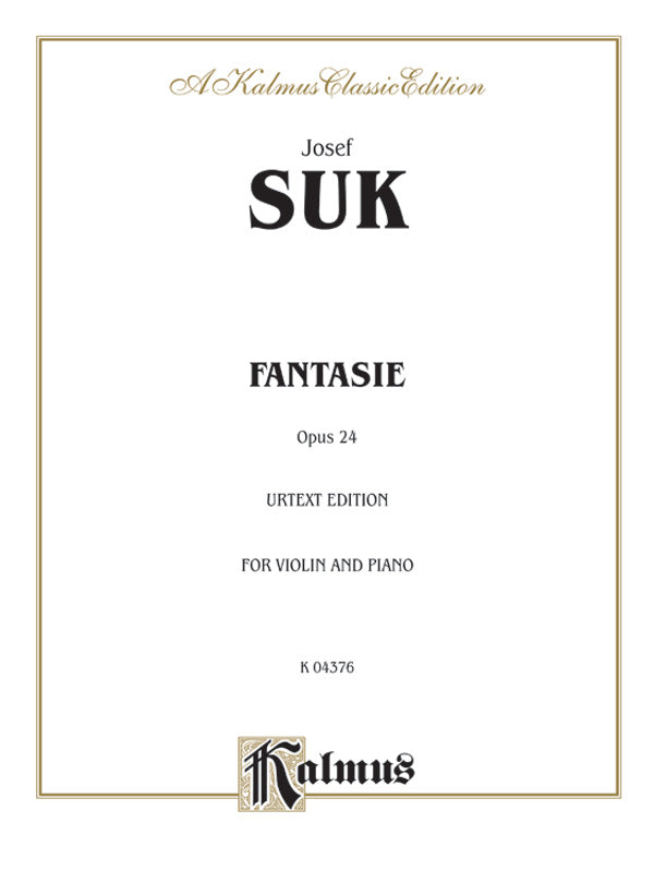 Suk: Fantasie, Op. 24 (Urtext) Sheet Music Preview