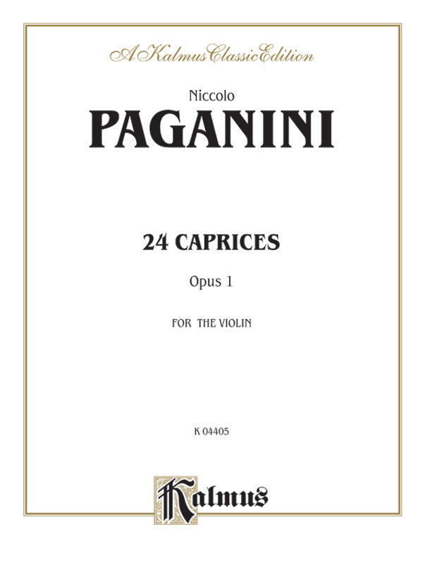 Twenty-four Caprices, Opus 1  Cover Image