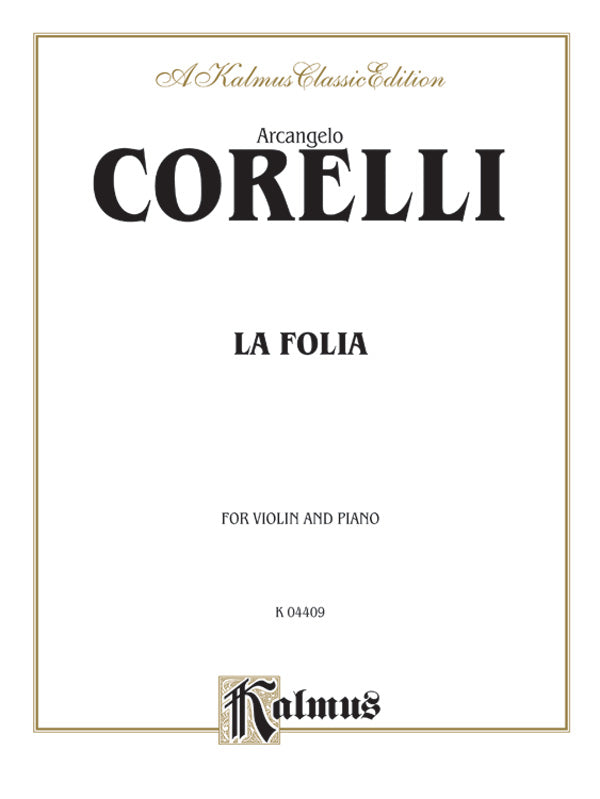 Corelli: La Folia Sheet Music Preview