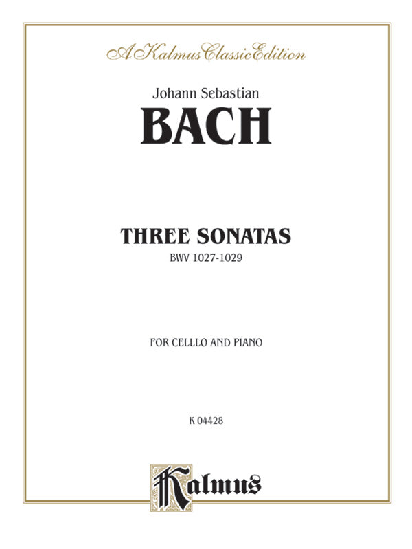 Three Sonatas for Viola da Gamba, BWV 1027-29 Cover Image