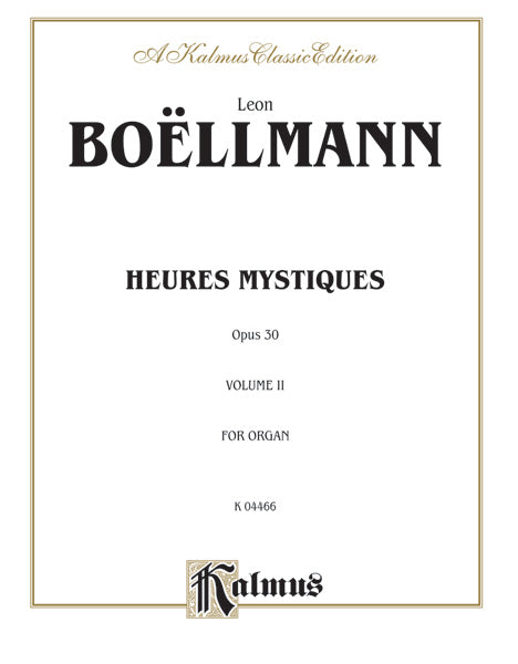Heures Mystiques (Urtext), Volume II (Opus 30) Cover Image