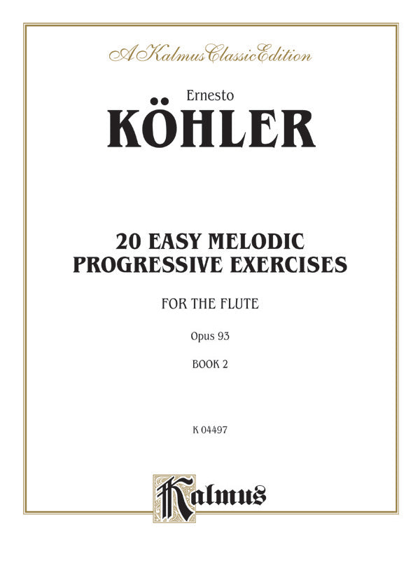 Twenty Easy Melodic Progressive Exercises, Opus 93, Book II Cover Image