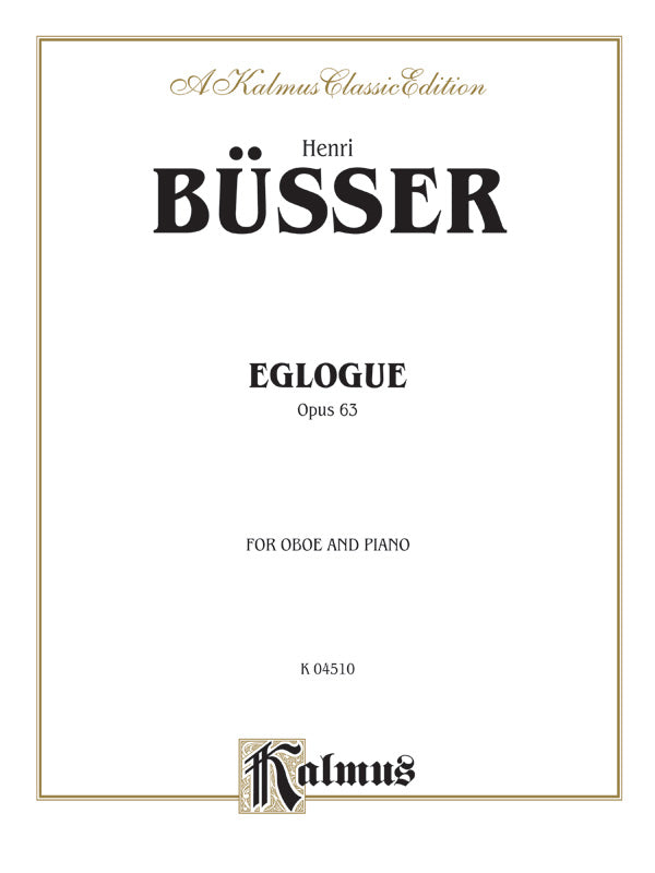 Büsser: Eglogue, Op. 63 Sheet Music Preview