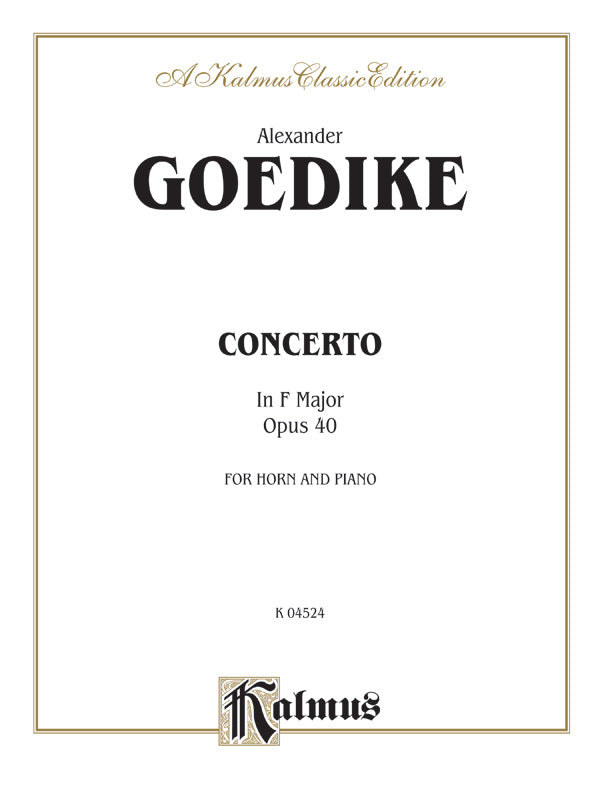 Concerto for Horn and Orchestra Cover Image