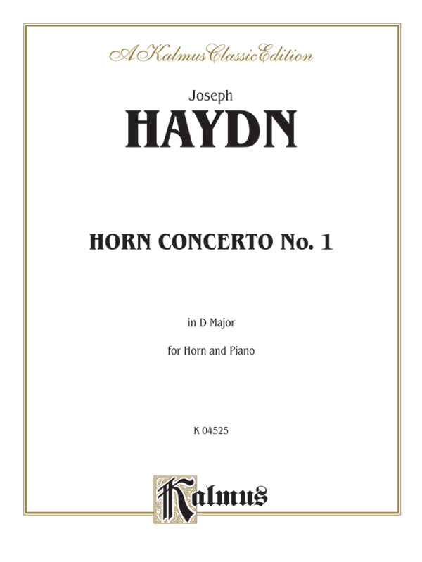 Haydn: Horn Concerto No. 1 in D Major Sheet Music Preview