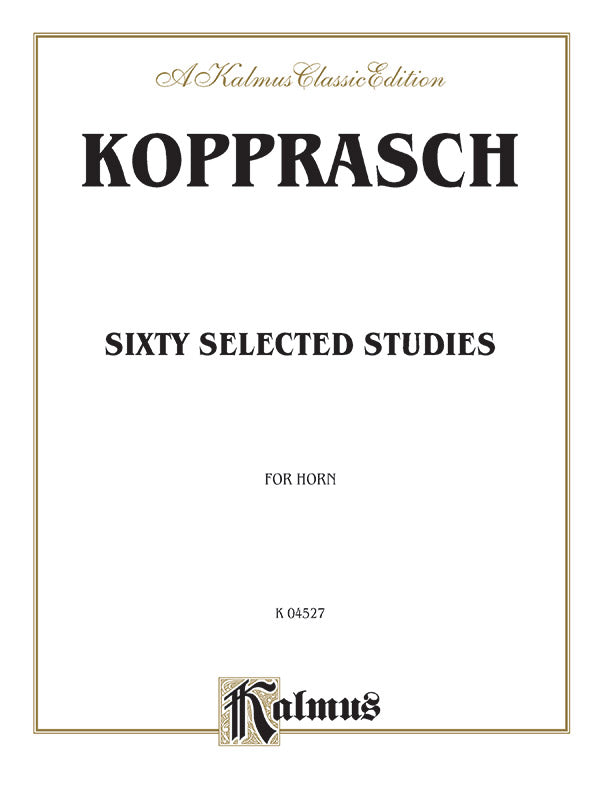 Kopprasch: Sixty Selected Studies Sheet Music Preview