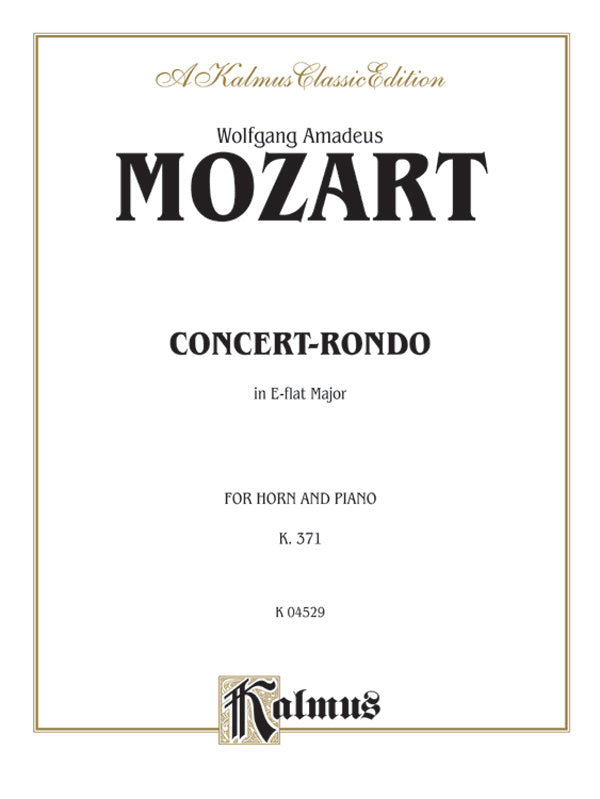 Mozart: Concert-Rondo in E flat Major, K. 371 Sheet Music Preview