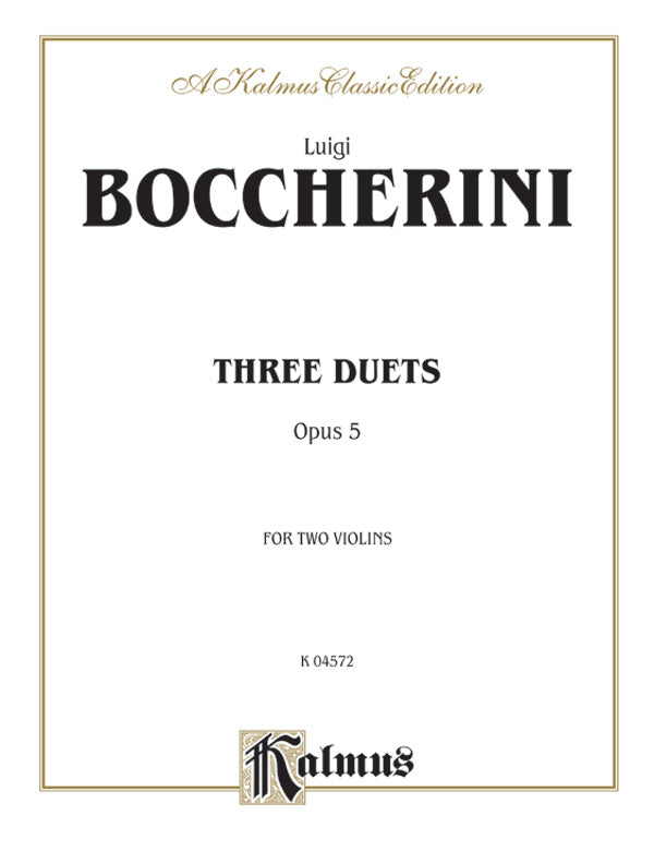 Boccherini: Three Duets, Op. 5 Sheet Music Preview