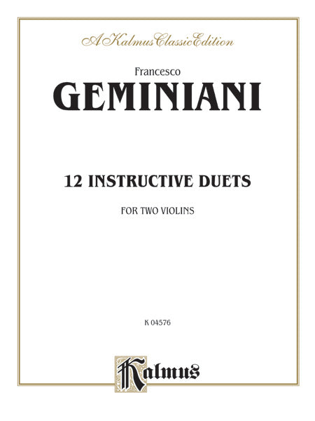 Geminiani: Twelve Instructive Duets Sheet Music Preview