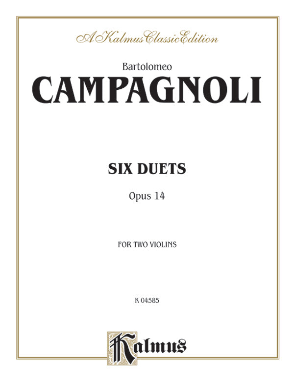 Six Duets, Opus 14 Cover Image