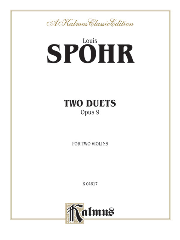 Two Duets, Opus 9 Cover Image