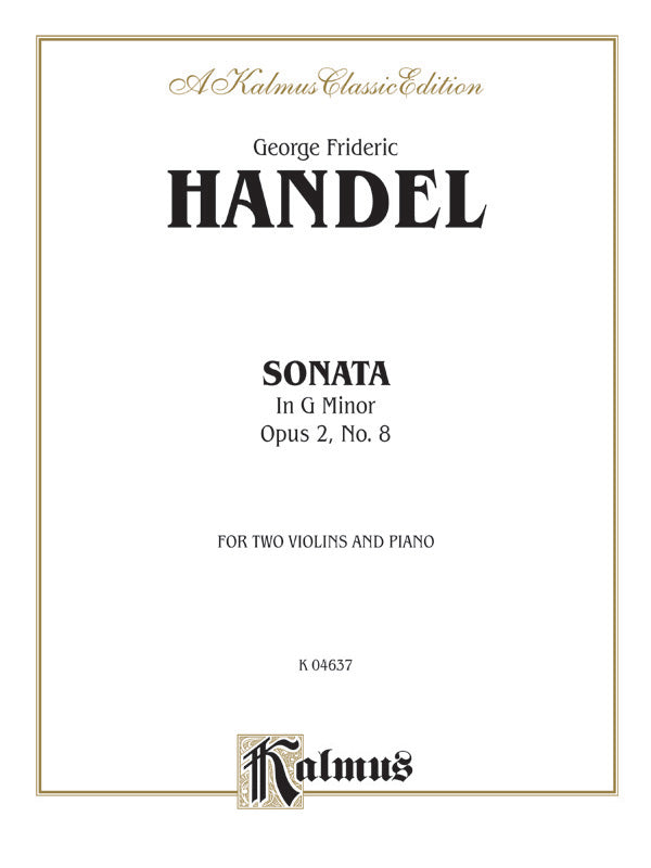Sonata in G Minor, Opus 2, No. 8 Cover Image