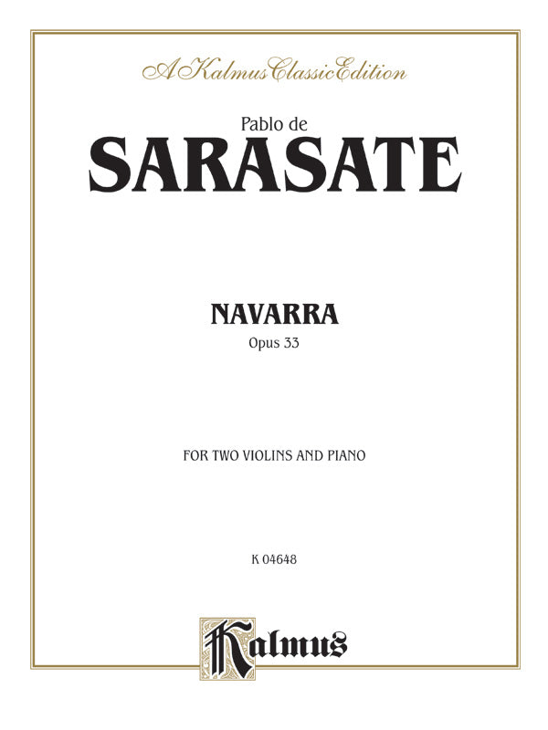Sarasate: Navarra, Op. 33 Sheet Music Preview