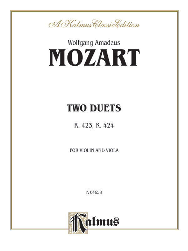 Mozart: Two Duets, K. 423, K. 424 Sheet Music Preview