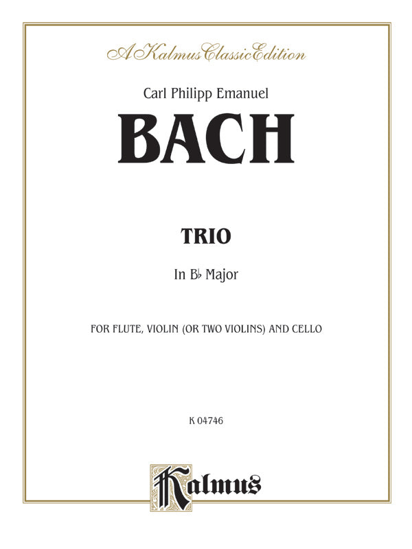 Trio in B-flat for Two Violins Cover Image