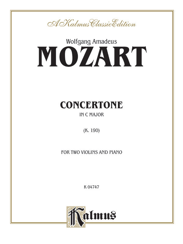 Concertone in C Major Cover Image
