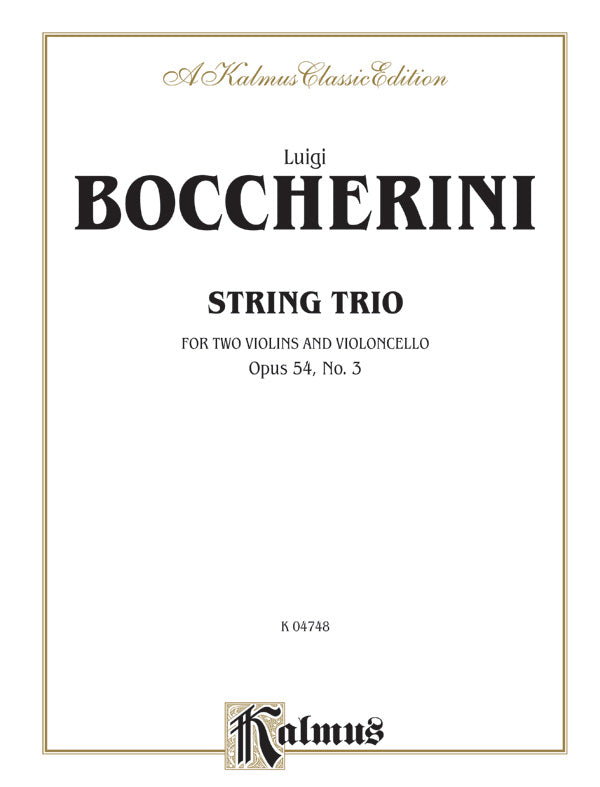 String Trio, Opus 54, No. 3 Cover Image