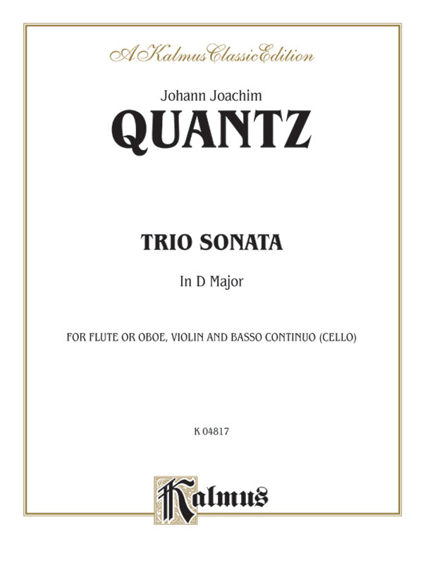 Quantz: Trio Sonata in D Major Sheet Music Preview