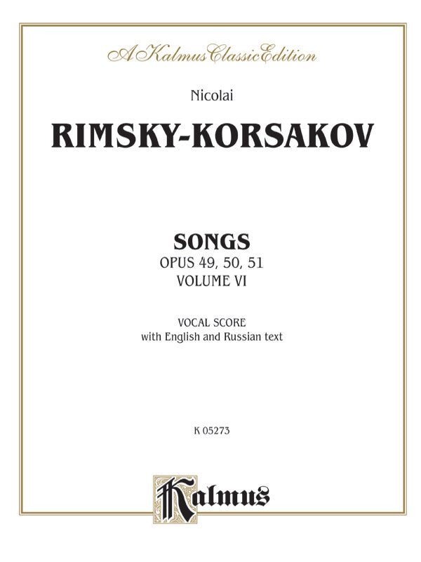 Songs, Volume VI (Opus 49, 50, 51) Cover Image