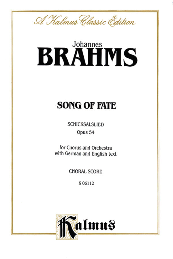 Song of Fate (Schicksalslied), Opus 54 Sheet Music Preview