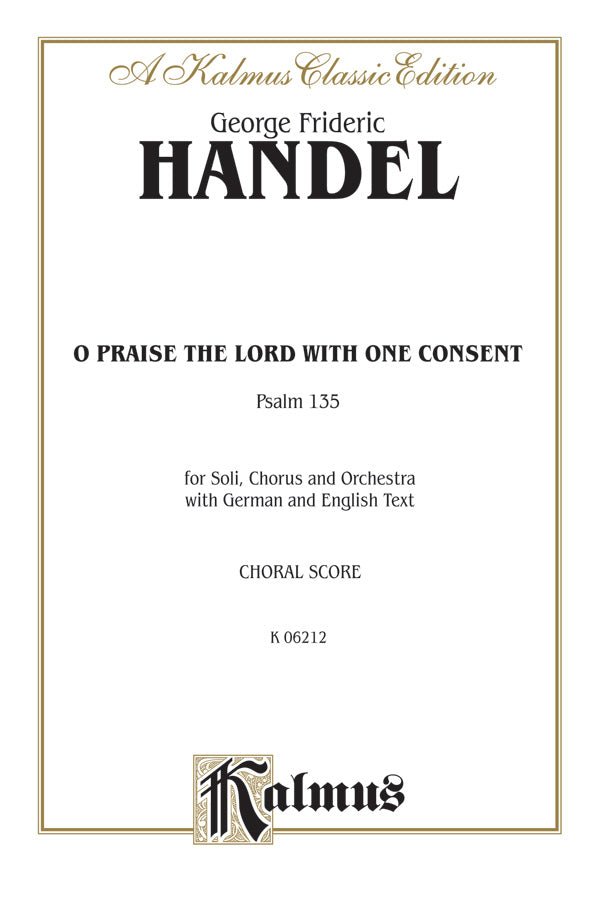 Chandos Anthem No. 9 - Oh! Praise the Lord with One Consent (Psalm 135) Cover Image