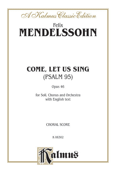 Come, Let Us Sing (Psalm 95), Opus 46 Cover Image