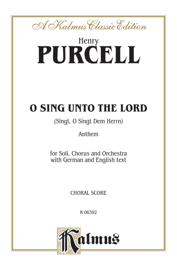 Sing, O Sing Unto the Lord (Singt, O Singt Dem Herrn), Anthem Cover Image