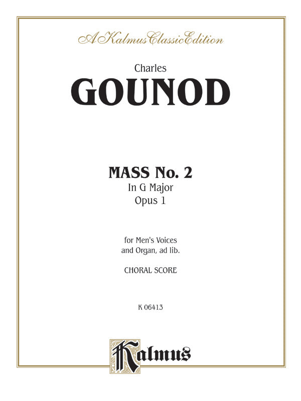 Mass No. 2 in G Major, Opus 1 Cover Image