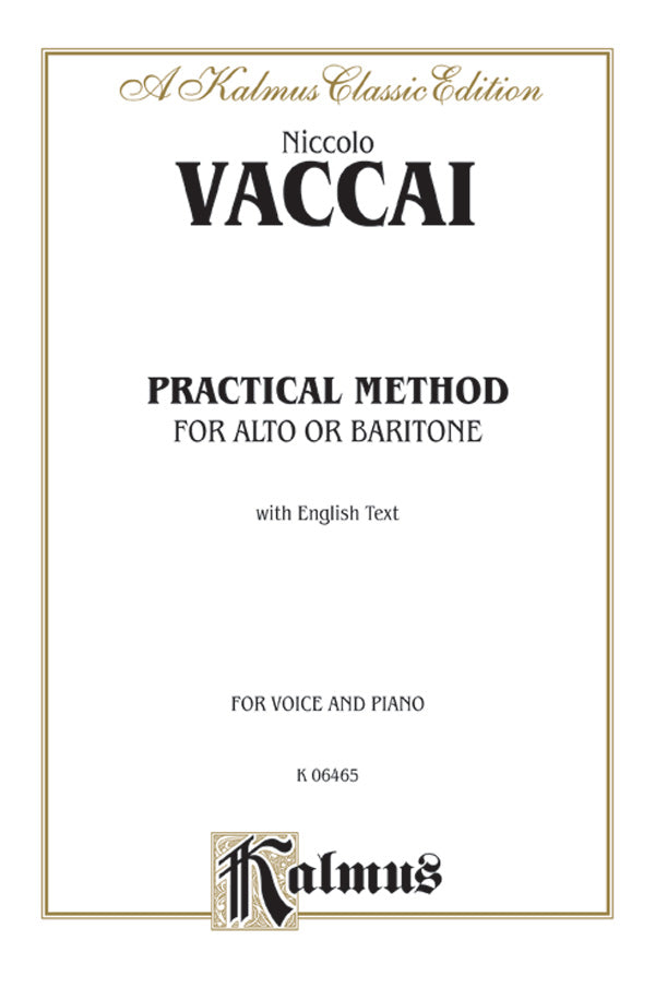 Practical Vocal Method for Alto or Baritone (Low Voice) Cover Image
