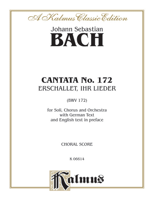 Cantata No. 172 -- Erschallet, ihr Lieder (BWV 172) Cover Image