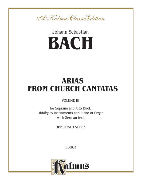 Bach: Soprano and Alto Arias, Volume III (German) Sheet Music Preview