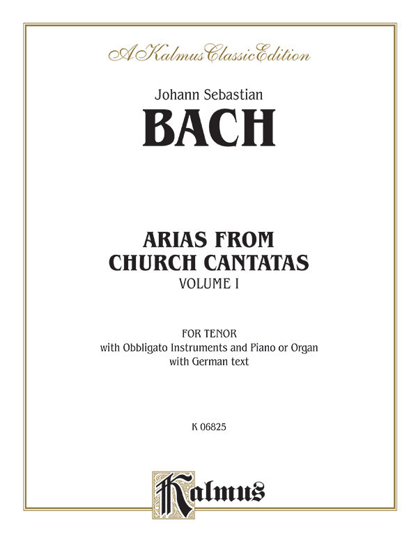 Bach: Tenor Arias, Volume I (German) Sheet Music Preview