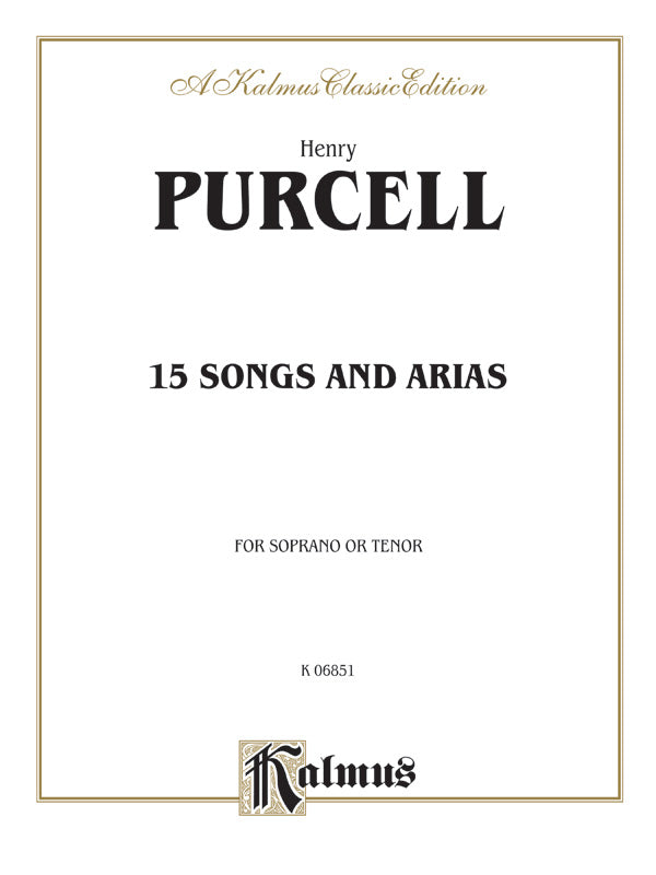 Fifteen Songs and Arias Cover Image