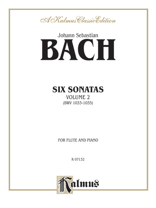 Six Sonatas, Volume II (BWV 1033-1035) Cover Image