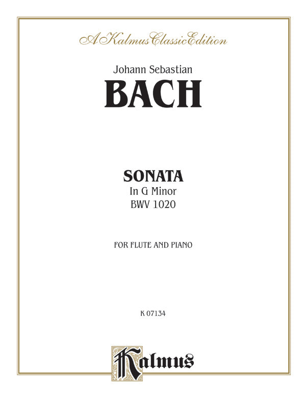 Sonata in G Minor, BWV 1020 Cover Image