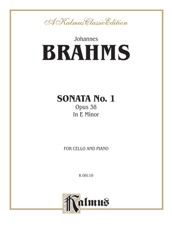 Sonata No. 1 in E Minor, Opus 38 Cover Image