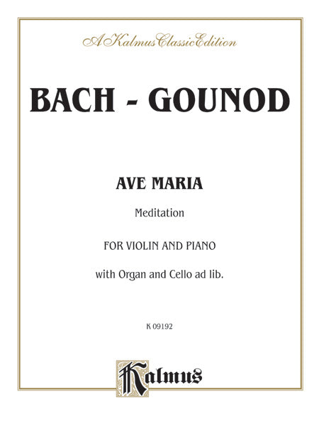 Bach: Ave Maria (Meditation), Arr. Charles François Gounod Sheet Music Preview