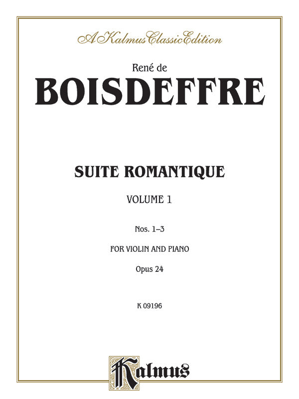 Suite Romantique, Opus 24, Nos. 1-3 Cover Image