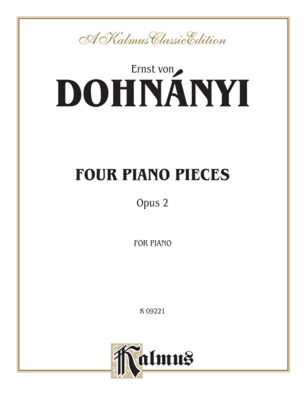 Dohnányi: Four Piano Pieces, Op. 2 Sheet Music Preview