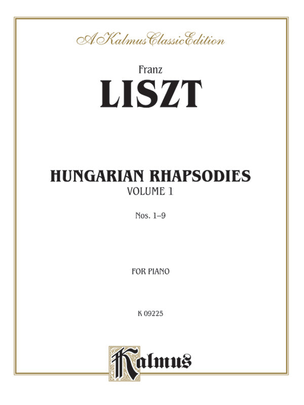 Liszt: Hungarian Rhapsodies (Volume I, Nos. 1-9) Sheet Music Preview