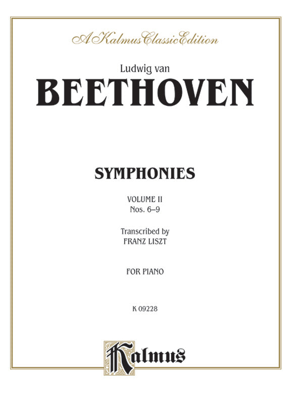 Beethoven: Symphonies (Nos. 6-9) (Arr. Franz Liszt) Sheet Music Preview
