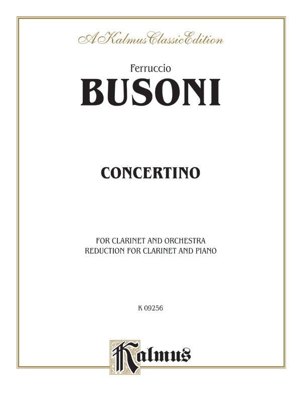 Busoni: Concertino Sheet Music Preview