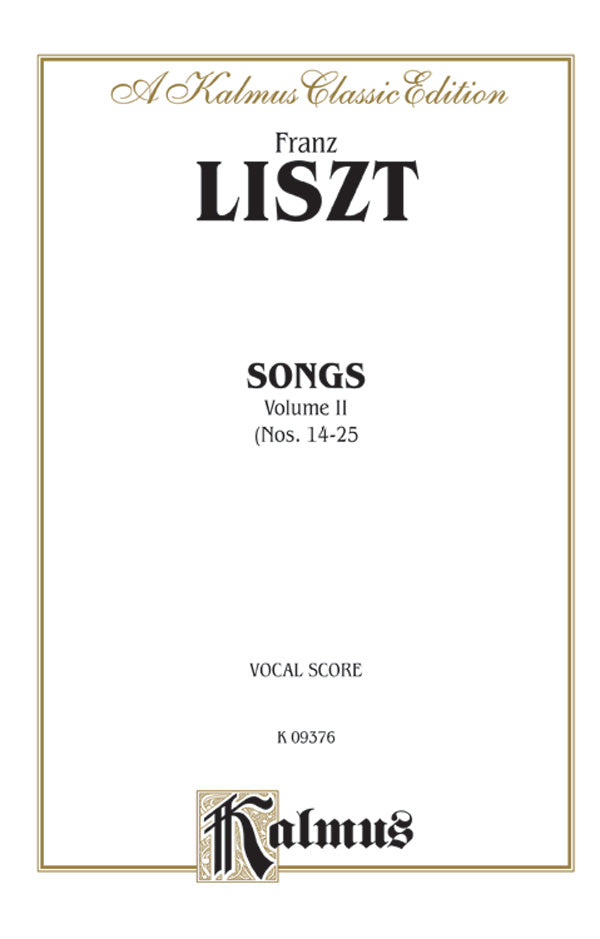 Songs, Volume II (Nos. 14-25) Cover Image