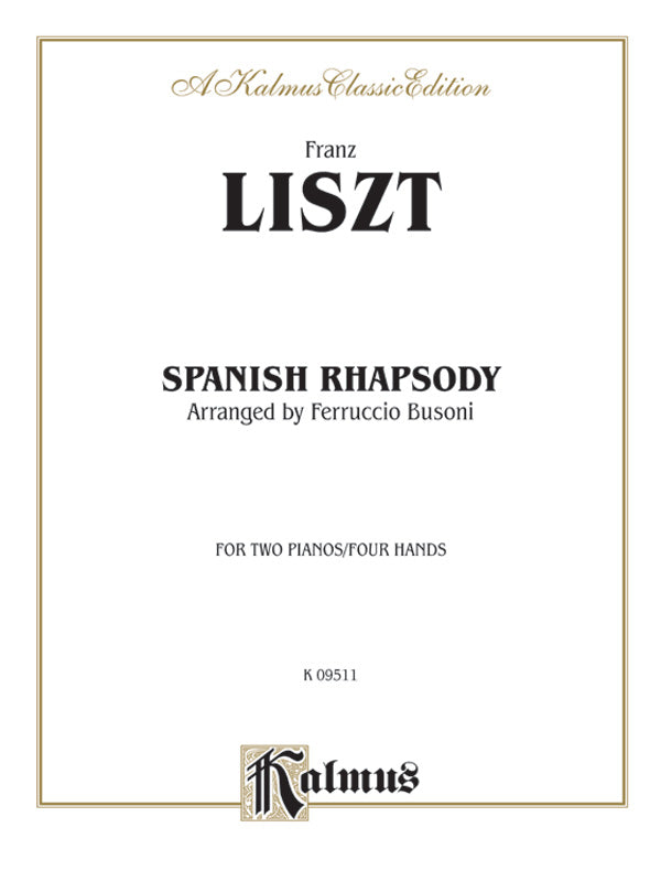 Liszt: Spanish Rhapsody (Arr. Feruccio Busoni) Sheet Music Preview