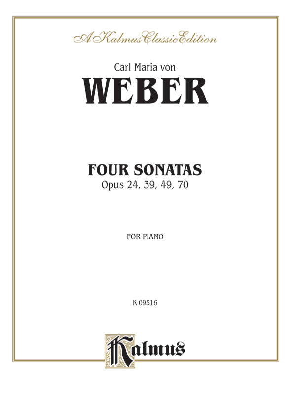 Weber: Four Piano Sonatas Sheet Music Preview