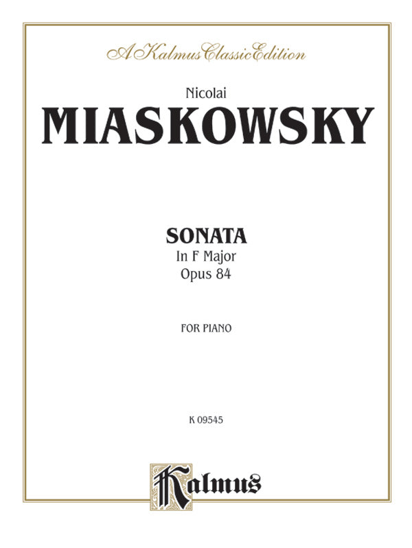 Miaskowsky: Sonata in F Major, Op. 84 Sheet Music Preview