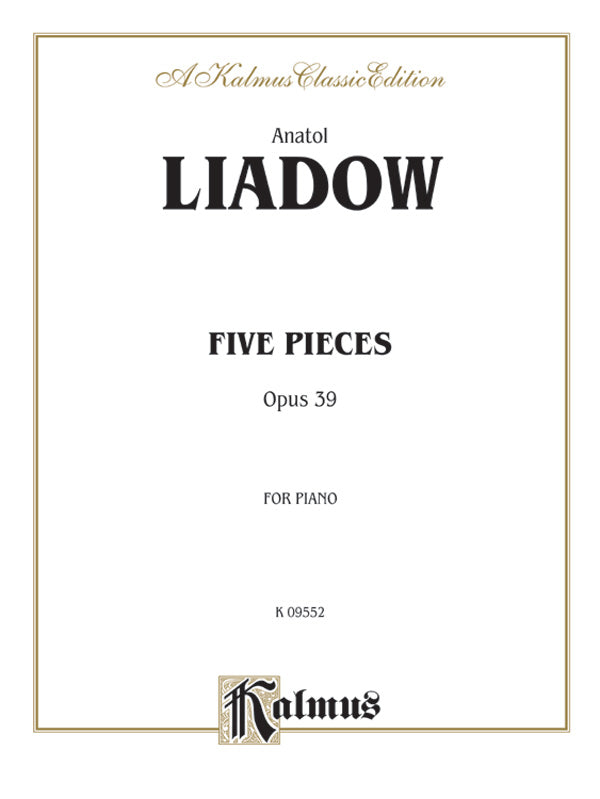 Five Pieces, Opus 39 Cover Image