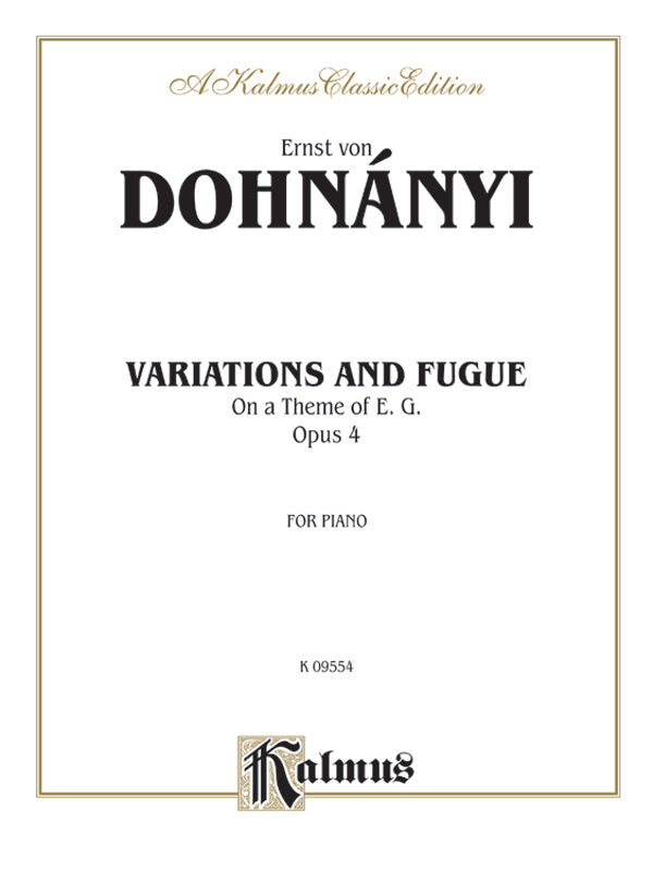 Variation & Fugue on a Theme of E. G., Opus 4 Cover Image