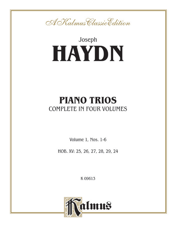 Trios for Violin, Cello and Piano, Volume I (Nos. 1-6, HOB. XV: 25, 26, 27, 28, 29, 24) Cover Image